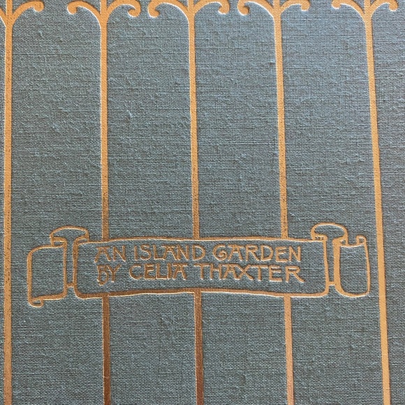 Houghton Mifflin An Island Garden Teal Gilt Slipcase Book 1988 Cottagecore OS - Picture 8 of 16